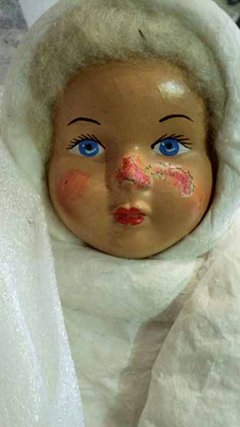 Реставрация кукол :: Ватная Снегурочка
