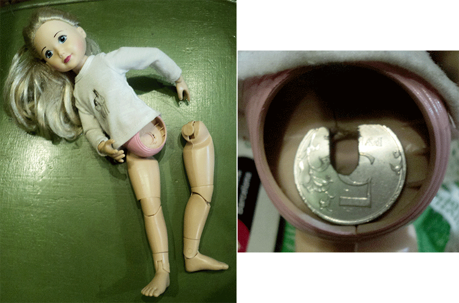 Реставрация кукол :: Нога с деньгами